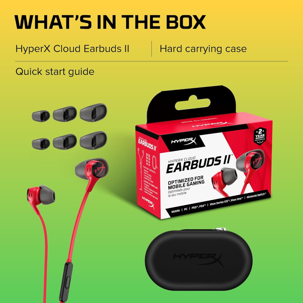 HyperX Cloud Earbuds II RED